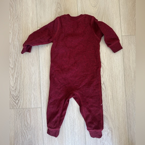 Roots Kids Burgundy Footie One Piece - Picture 2 of 5
